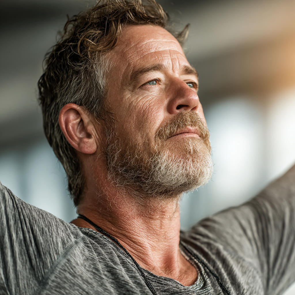 Group of smiling Ukrainian adults of various ages participating in an endurance training session outdoors